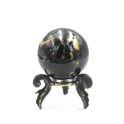 Starborn Sumatra Milk and Honey Amber Display Sphere with Brass Stand – Small RP - Regular Price