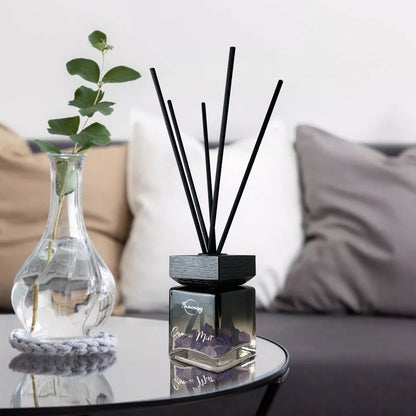 Cypress Mist Crystal-Enhanced Reed Oil Diffuser, 100ml