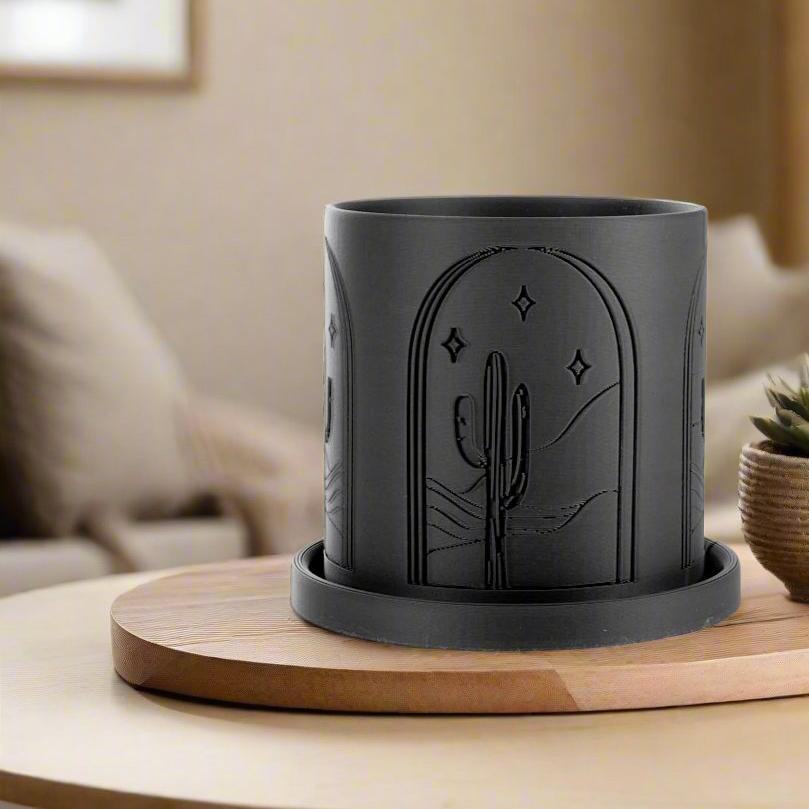 Cactus Planter | 3D Printed Succulent Pot with Drainage – Pots & Planters