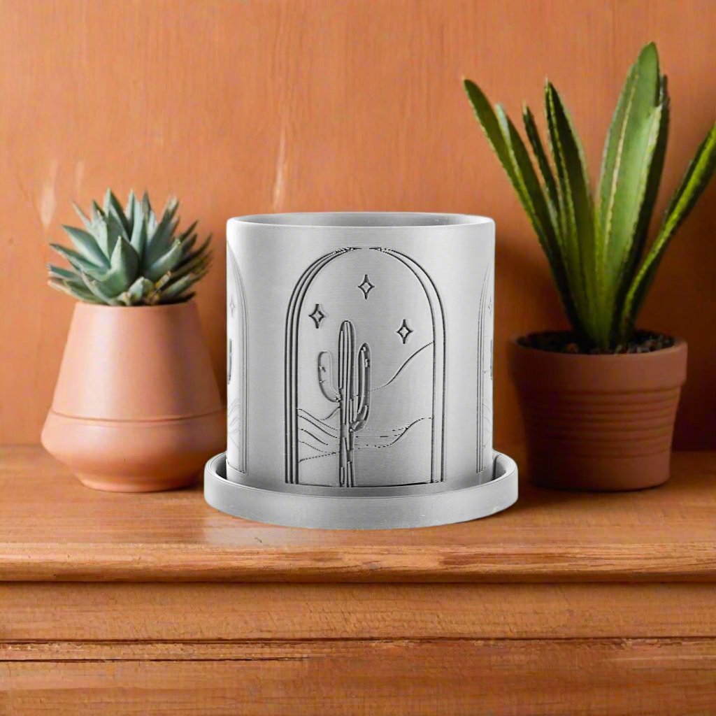 Cactus Planter | 3D Printed Succulent Pot with Drainage – Pots & Planters