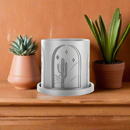 Cactus Planter | 3D Printed Succulent Pot with Drainage – Pots & Planters