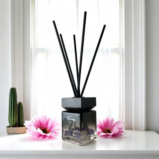 Cactus Flower and Jade Crystal-Enhanced Reed Oil Diffuser, 100ml