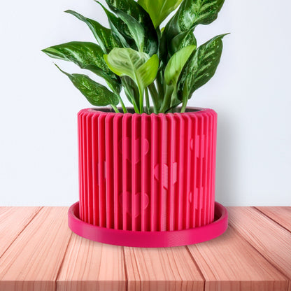 Modern Heart-Shaped Planter with Drainage & Saucer – Unique Valentine’s Day Gift for Plant Lovers, 3d Printed Planter Home Hosting Decor, – Planter