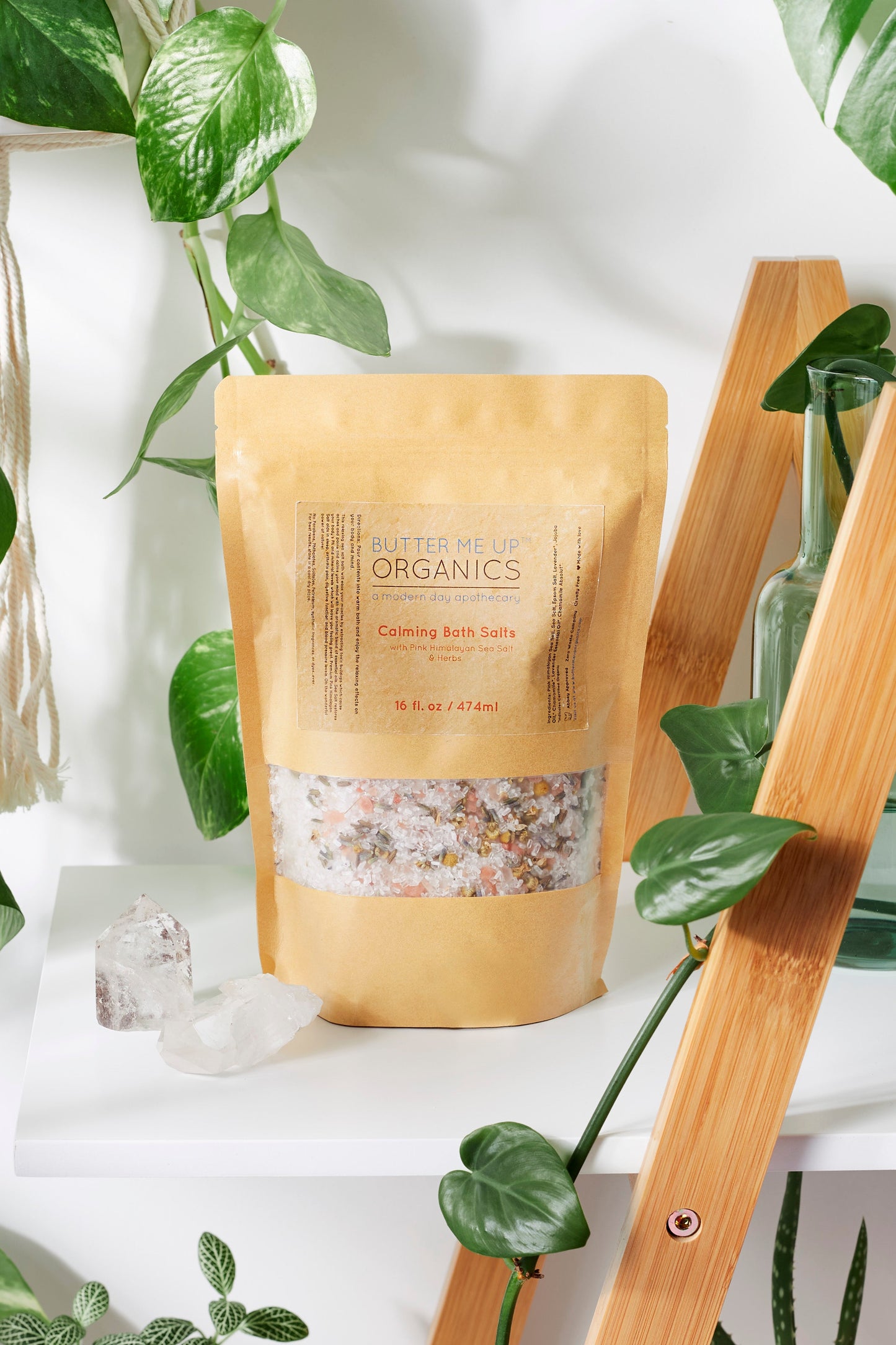 Calming Bath Salts / Detox / Relaxation / Lavender & Chamomile / Essential Oils / Organic Herbs / Herbal Bath Salts for Relaxation Stress – Bath