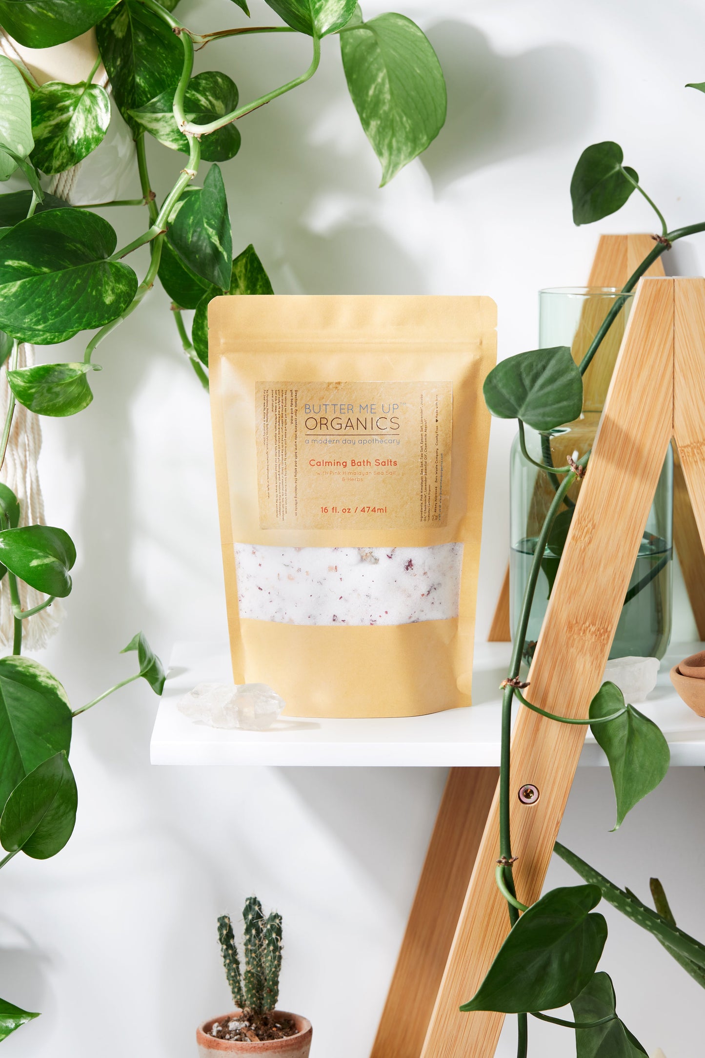 Calming Bath Salts / Detox / Relaxation / Lavender & Chamomile / Essential Oils / Organic Herbs / Herbal Bath Salts for Relaxation Stress – Bath