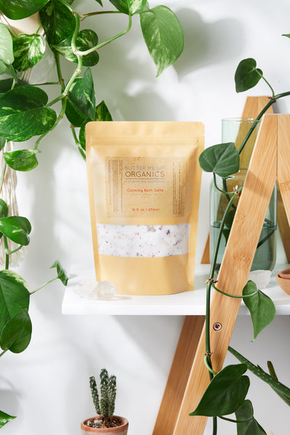 Calming Bath Salts / Detox / Relaxation / Lavender & Chamomile / Essential Oils / Organic Herbs / Herbal Bath Salts for Relaxation Stress – Bath