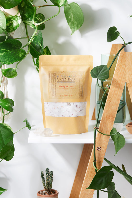 Calming Bath Salts / Detox / Relaxation / Lavender & Chamomile / Essential Oils / Organic Herbs / Herbal Bath Salts for Relaxation Stress – Bath