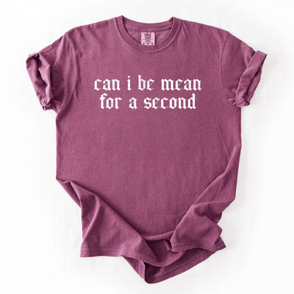 "Can I Be Mean For A Second?" - Comfort Colors TShirt