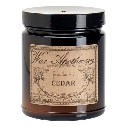 6 oz Botanical Candle in Amber Glass Jar - Cedar – Candle