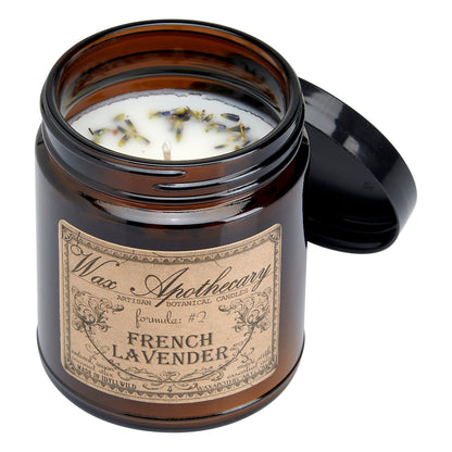 6 oz Botanical Candle in Amber Glass Jar - French Lavender – Candle