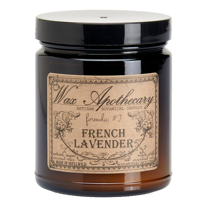 6 oz Botanical Candle in Amber Glass Jar - French Lavender – Candle
