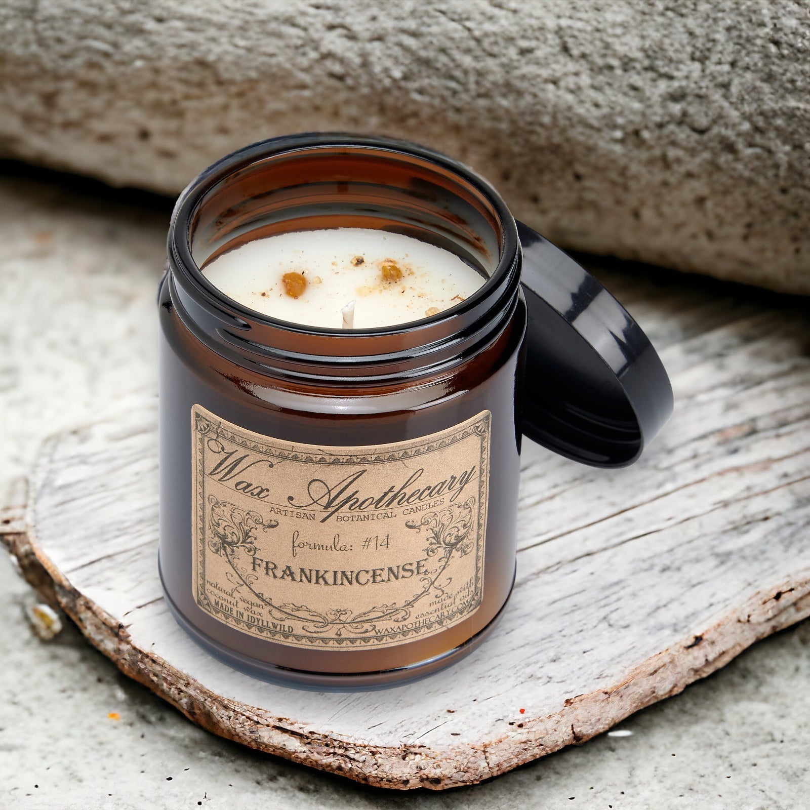 6 oz Botanical Candle in Amber Glass Jar - Frankincense – Candle