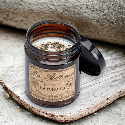 6 oz Botanical Candle in Amber Glass Jar - Patchouli – Candle