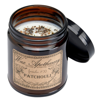 6 oz Botanical Candle in Amber Glass Jar - Patchouli – Candle