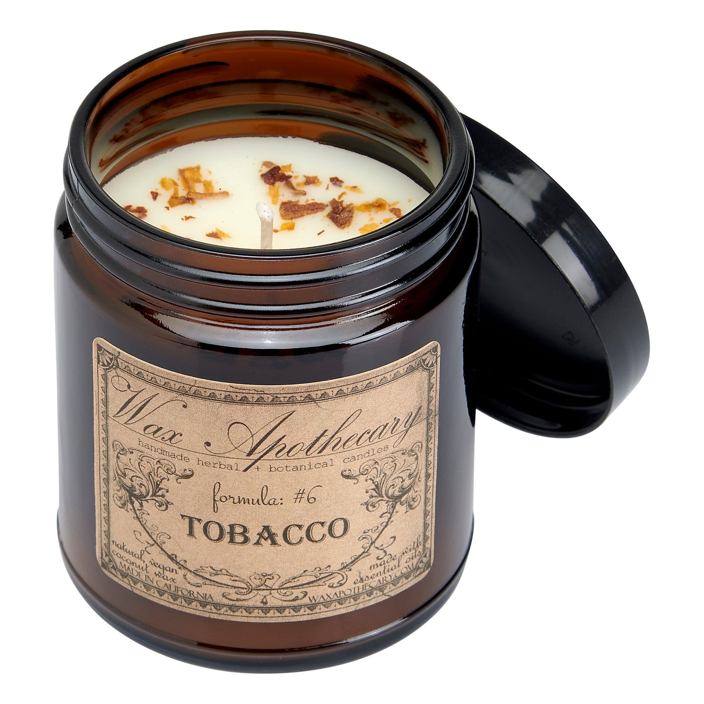 6 oz Botanical Candle in Amber Glass Jar - Tobacco – Candle