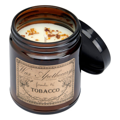 6 oz Botanical Candle in Amber Glass Jar - Tobacco – Candle