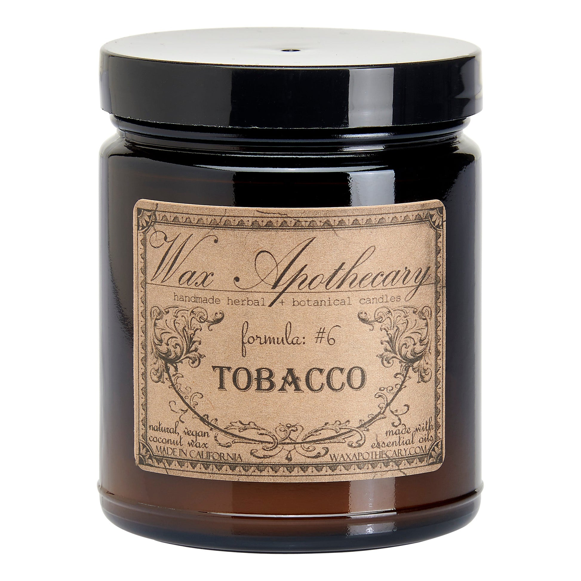 6 oz Botanical Candle in Amber Glass Jar - Tobacco – Candle