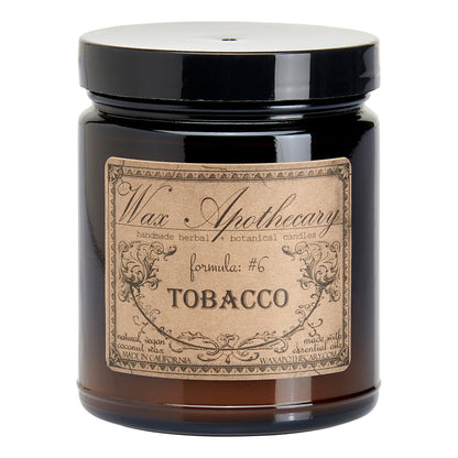 6 oz Botanical Candle in Amber Glass Jar - Tobacco – Candle