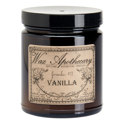 6 oz Botanical Candle in Amber Glass Jar - Vanilla – Candle