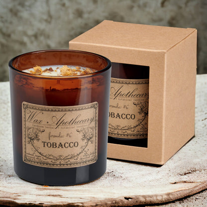 9 oz Tobacco Artisan Amber Glass Candle – Candle
