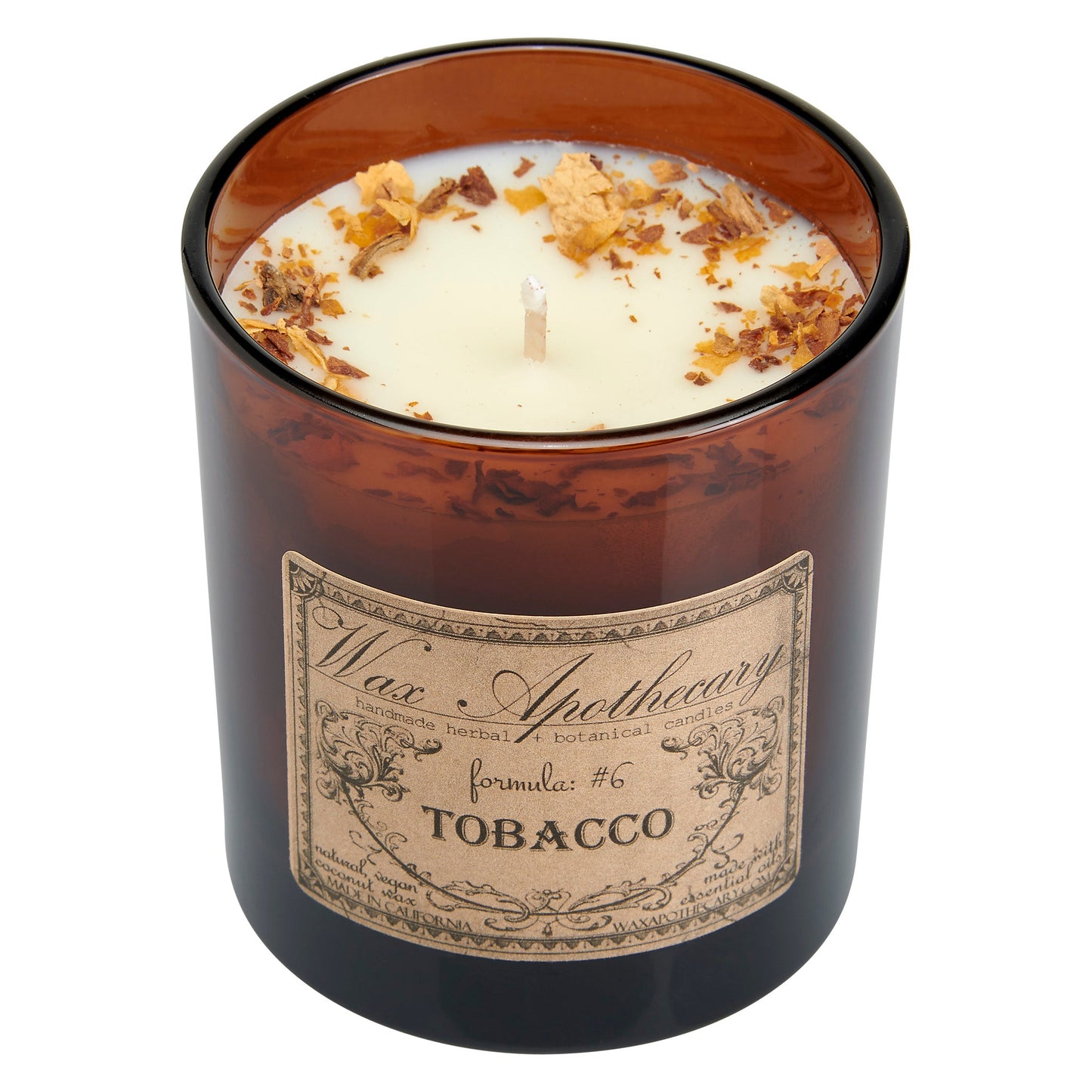 9 oz Tobacco Artisan Amber Glass Candle – Candle
