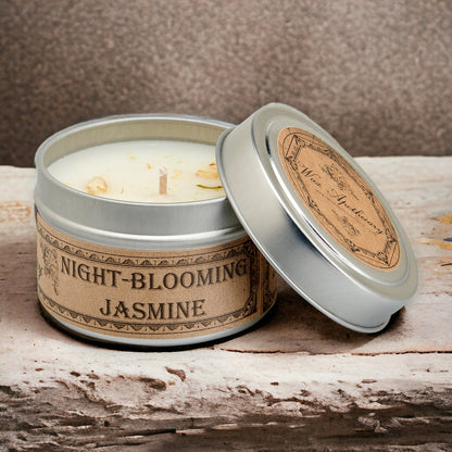 Night-Blooming Jasmine Botanical Candle Travel Tin