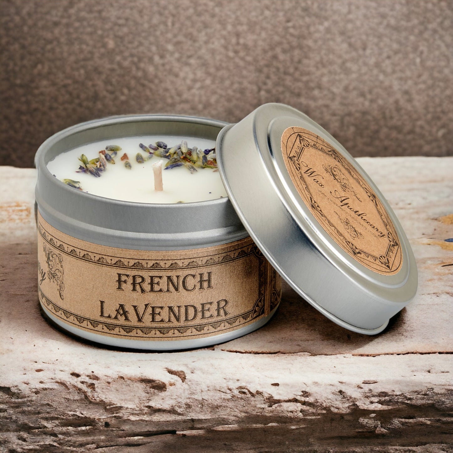 French Lavender Botanical Candle Travel Tin