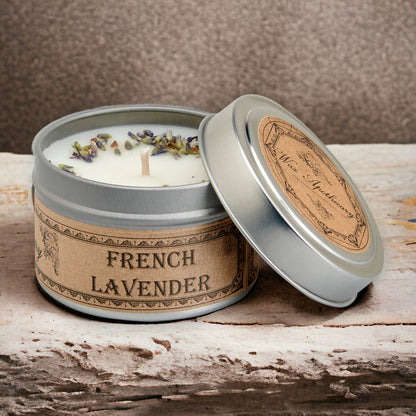 French Lavender Botanical Candle Travel Tin