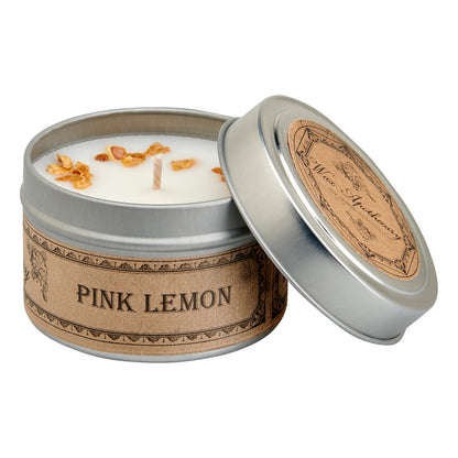 Pink Lemon Botanical Candle Travel Tin