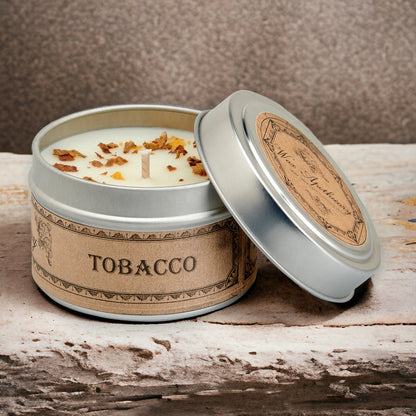 Tobacco Botanical Candle Travel Tin