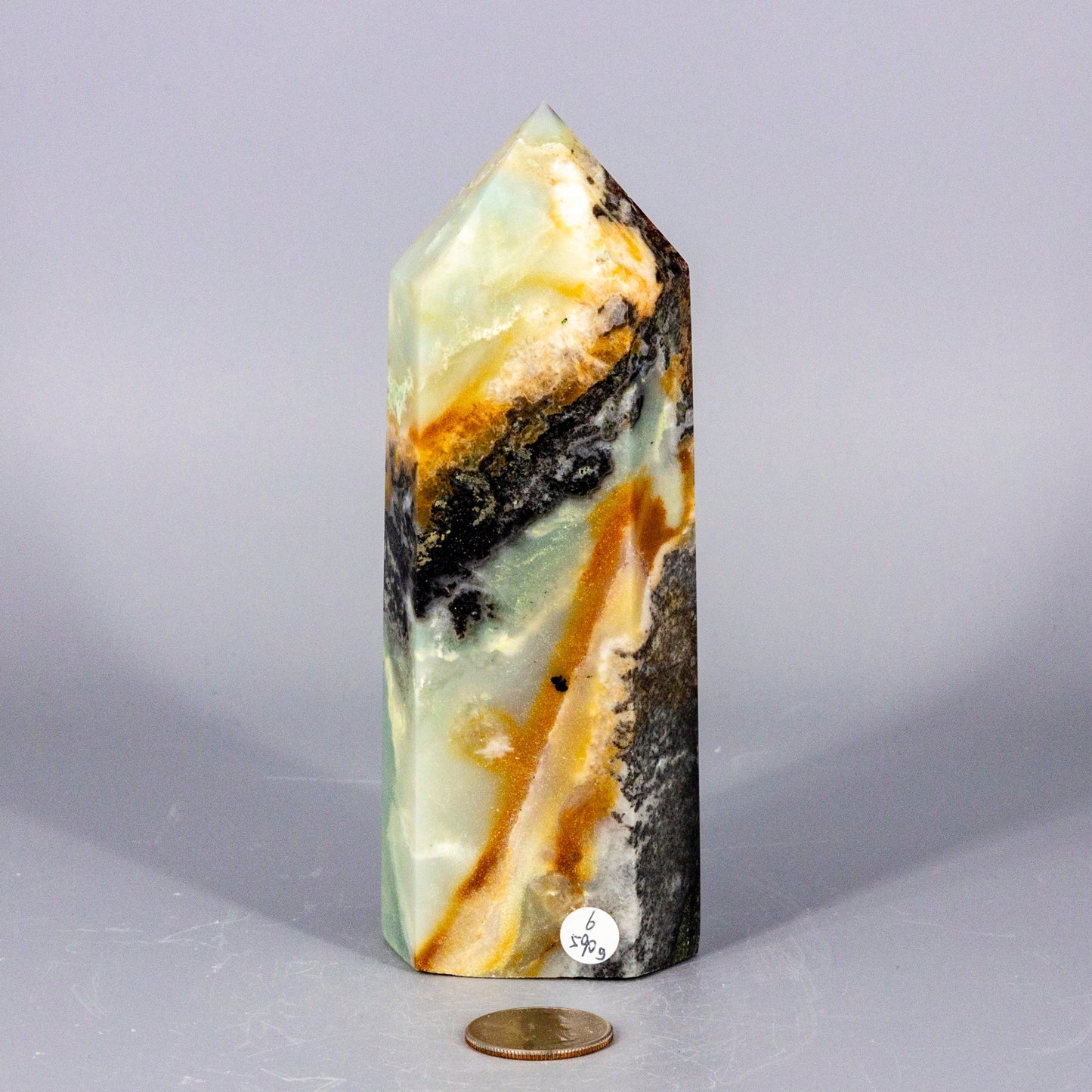 Caribbean Calcite Towers "XXL" – Caribbean Calcite 590g - 6.00"H x 2.25"W Towers
