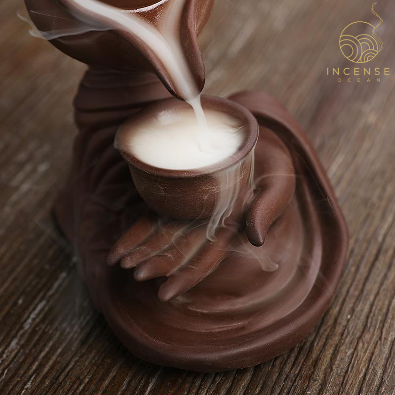 Ceramic Hand Waterfall Incense Burner