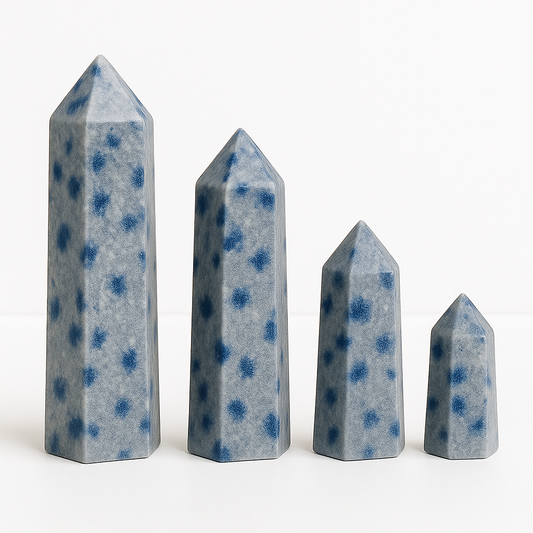 Spotted Blue Quartzite Tower Obelisk (Sold Individually or as Bundle) –
