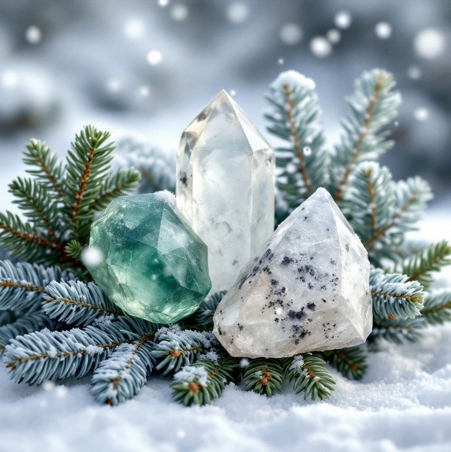 Christmas Morning Crystal-Infused Coconut Soy Candle, 10 oz