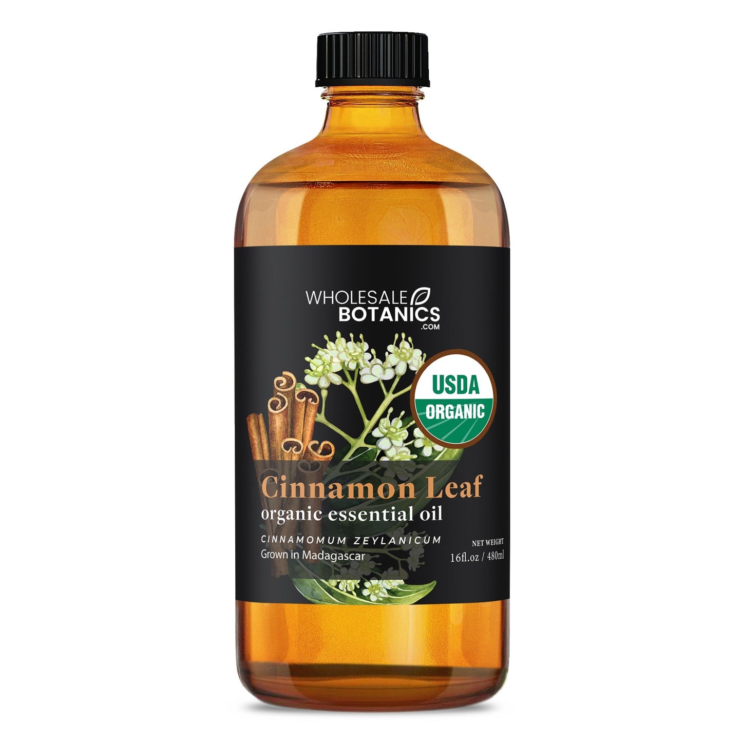 Organic Cinnamon Leaf Essential Oil – 16 oz Organic_Essential_Oil