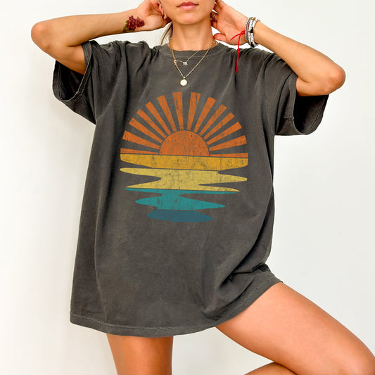 Colorful Sunset, Summer Vibes - Comfort Colors TShirt