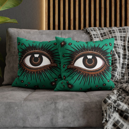 "All Seeing Eye"  - Throw Pillow (Teal)