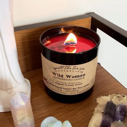 Wild Woman Divine Feminine Goddess Candle | Empowerment Manifestation Soy Wax Candle