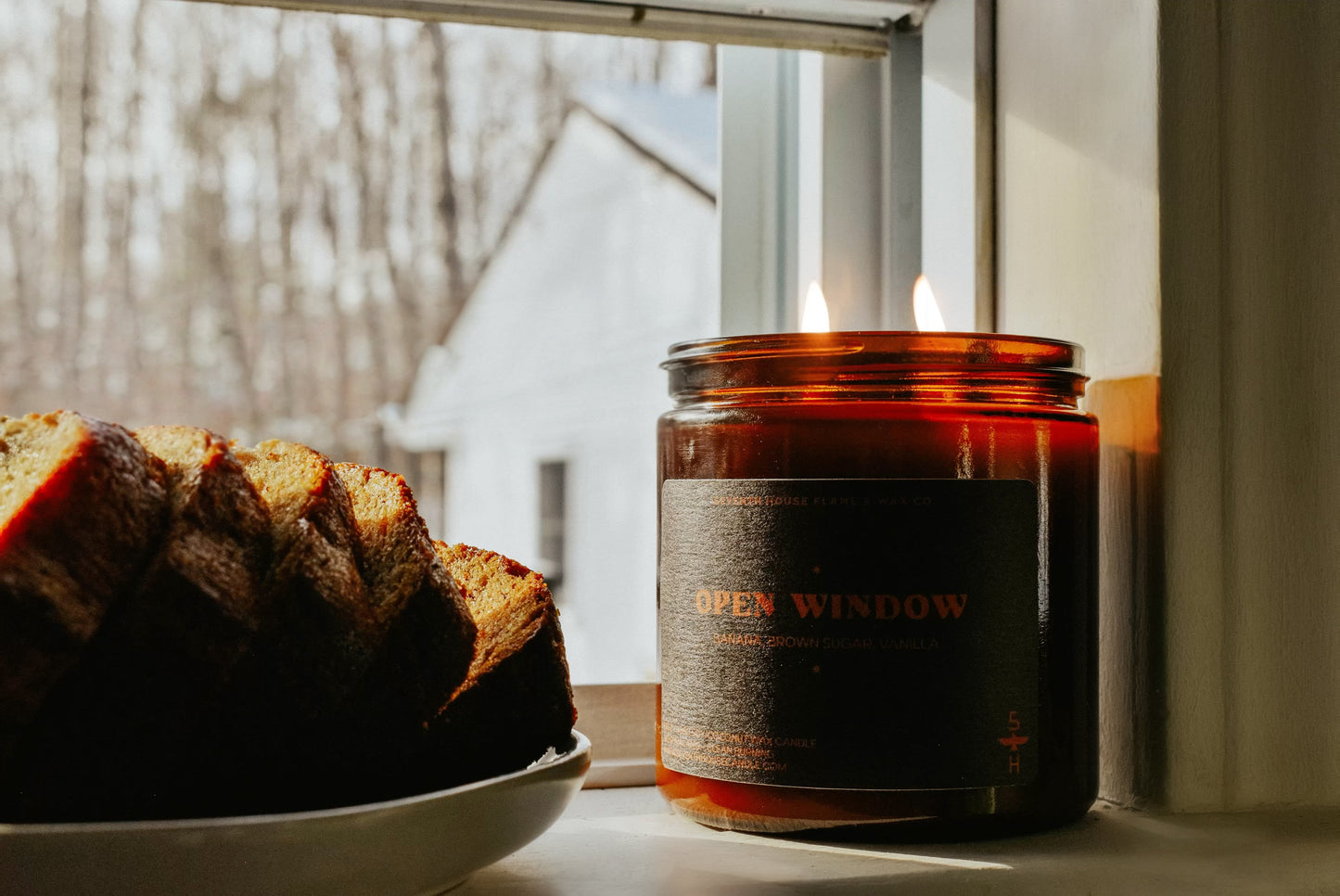 Banana Nut Bread Candle | Warm Bakery Scent Cozy Home Fragrance –