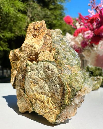 Epidote Quartz Cluster –