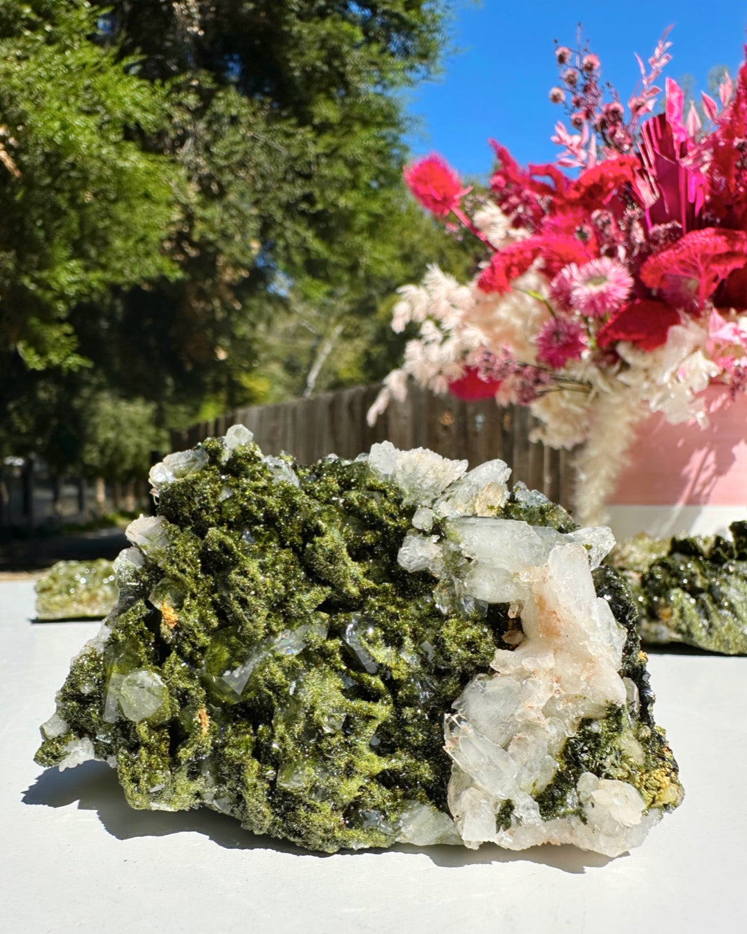 Epidote Quartz Cluster –