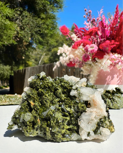 Epidote Quartz Cluster –