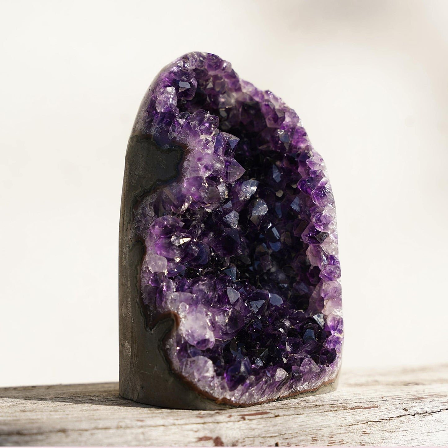 Uruguayan Amethyst Cut-Base Geode – Amethysts