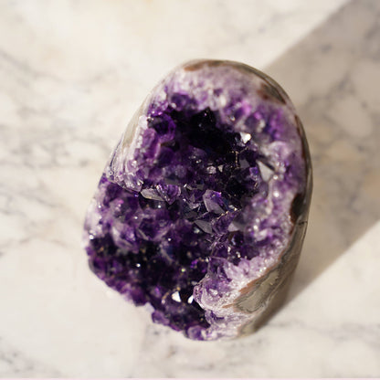 Uruguayan Amethyst Cut-Base Geode – Amethysts