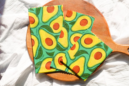 BULK ROLL Beeswax Wrap - Avocado Print