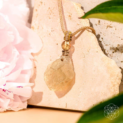 Libyan Desert Glass Pendant – Necklace