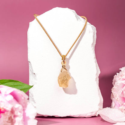 Libyan Desert Glass Pendant – Necklace
