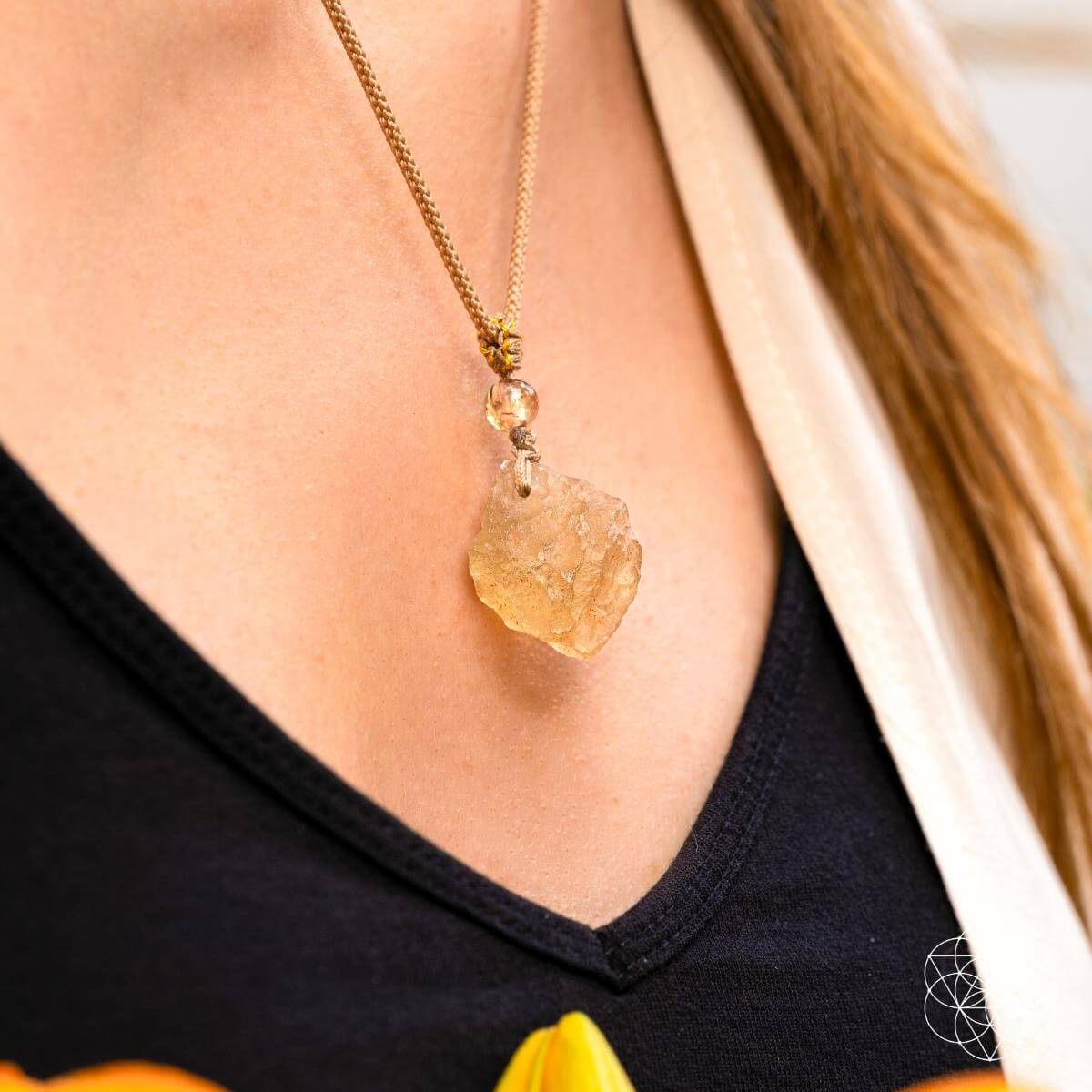 Libyan Desert Glass Pendant – Necklace