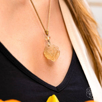 Libyan Desert Glass Pendant – Necklace