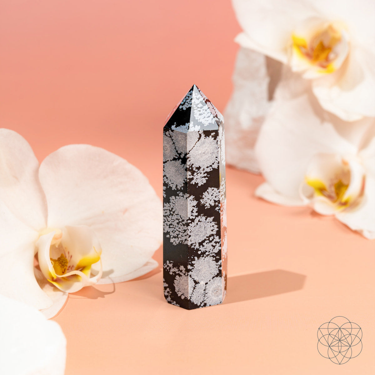 Spiritual Bodyguard - Snowflake Obsidian Point